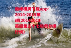 巅峰棋牌下载app-2014-2015英超(20142015英超第三十七轮积分排行榜)